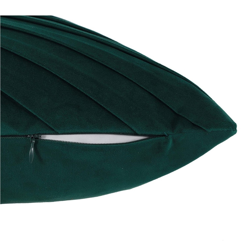 Velvet Pillow in Eden Emerald Green - Picture 4 of 5
